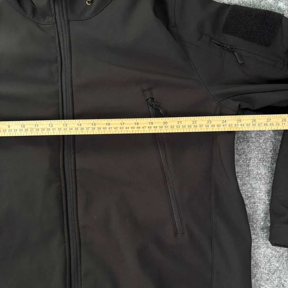 Free Soldier Mens‎ Tactical Softshell Jacket Black Hooded Military Outdoor Coat